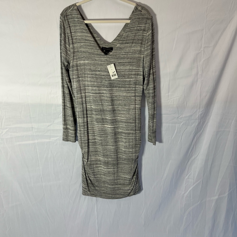 Gray Striped Women's Dress